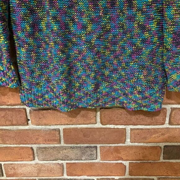 Ruby Rd Multicolor Layered Neck Top with Fringe Large - Picture 8 of 10